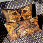 Batik Leaves - rectangular - cushion 