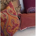 Beaded Velvet Print - cushion cover 