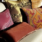 Silk look - Ruffles - cushion cover - square - olive 