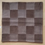 Suede - Chequered - cushion cover - square - chocolate 