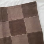 Suede - Chequered - cushion cover - square - chocolate 