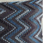 Chevron cushion - rectangular - blue