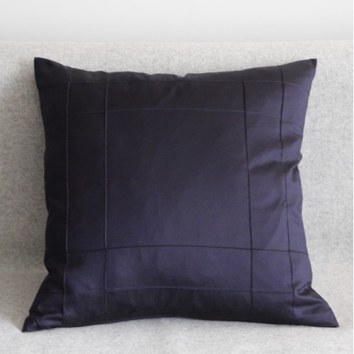 Stitched Grid - cushion - square - navy