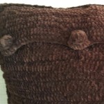 Crochet Squares - cushion - chocolate 