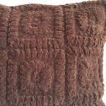 Crochet Squares - cushion - chocolate 