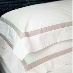 Edge - 220tc cotton percale - White / Silver grey