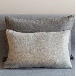Herringbone Wool cushion - rectangular - greys