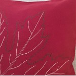 Maple Leaf cushion - small square - burgundy 