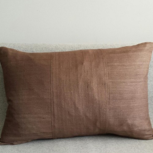 Matka Silk 3 Panel - large rectangular - cushion - coffee