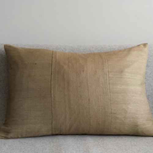 Matka Silk 3 Panel - large rectangular - cushion - khaki