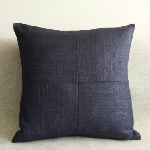 Matka Silk 4 Panel - square - cushion - navy