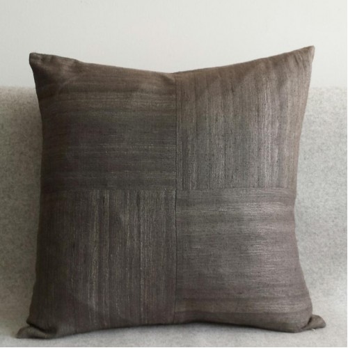 Matka Silk 4 Panel - square - cushion - grey