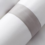 Edge - 220tc cotton percale - White / Silver grey