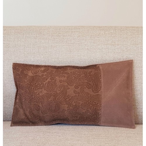 Suede - Paisley - rectangular - cushion 