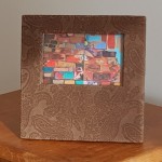 Suede - Paisley Photo Frame - mocha 