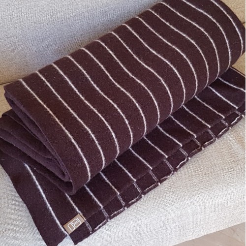 Pinstripe Throw - Chocolate