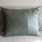 Pintuck Stripes 1 Panel - large - rectangular - cushion - mint