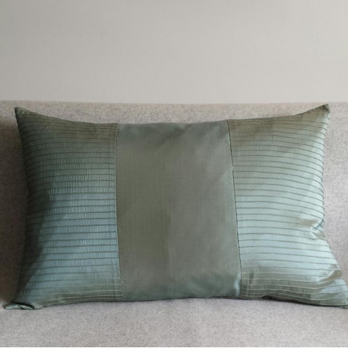 Pintuck Stripes 2 Panel - large - rectangular - cushion - mint