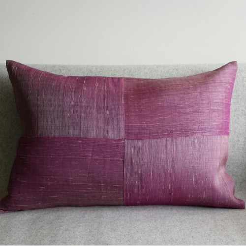 Raw Silk 4 Panel - large - rectangular - cushion - mauve - SAVE £23.00