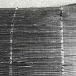 Ribbed cushion - rectangular - silver