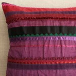Sampler Stripes cushion cover - small square - purple 