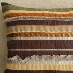 Sampler Stripes - cushion cover - small square - coffee 