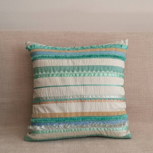 Sampler Stripes - cushion cover - small square - mint