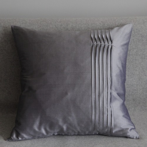 Twisted Pleat - cushion - square - silver